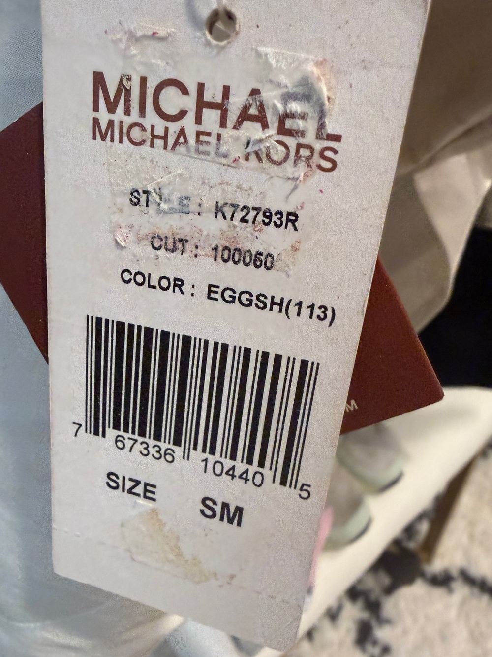 NWT Michael Kors Hooded Poncho Jacket White Cape Windbreaker Size S - Picture 16 of 16